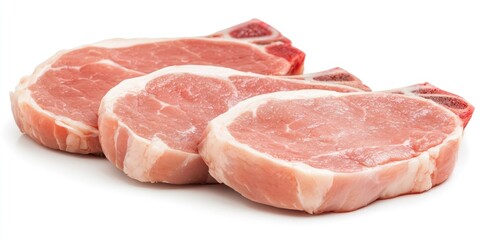 Juicy meat steak close-up isolated for cut-out use on white background