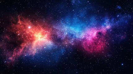 Fototapeta premium Celestial dance of a nebula vibrant cosmic gases swirling in the depths of space