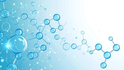 Abstract scientific background with interconnected molecules