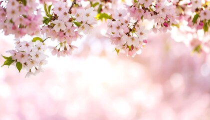 Delicate cherry blossoms in soft focus