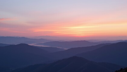 Fototapeta premium a pastel sunrise gradient background a gradient transitioning from soft pink to warm peach to pale yellow, featuring faint horizon inspired lighting, used in elegant nature inspired website headers.