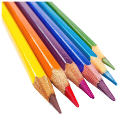 Fototapeta premium Colorful pencils in a radiating arrangement