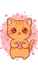 Fototapeta premium Heartfelt Purrs