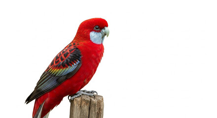 Fototapeta premium red parrot isolated on white background