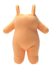 Soft peach fabric doll body ready for creative customization and imaginative play