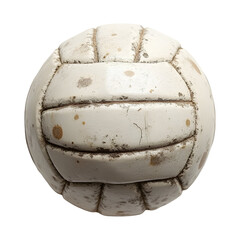 Well used vintage volleyball, showing wear from many energetic games and fun play