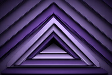 Purple layered triangles create a 3D geometric design