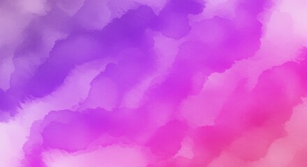An abstract watercolor-like composition featuring a gradient of colors, transitioning from shades of pink to purple, with soft edges and blending