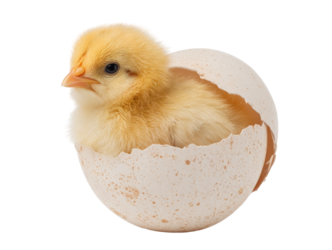 Tiny chick emerging from egg shell (1)