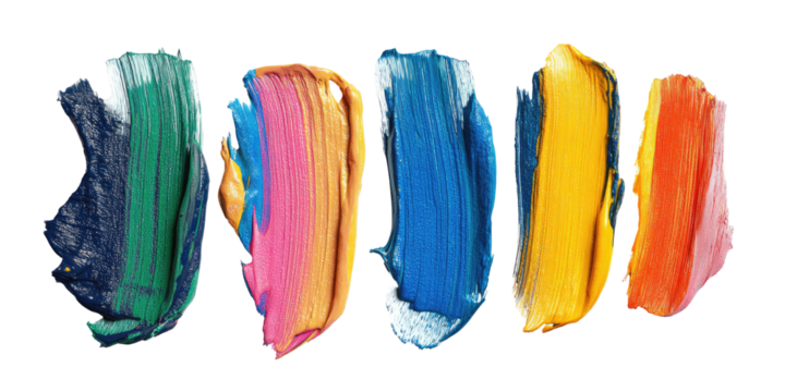 Abstract paint strokes in vibrant colors (1)