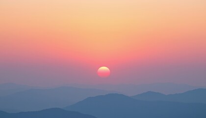 Fototapeta premium a pastel sunrise gradient background a soft dawn inspired gradient of light orange to pastel pink, with glassy translucent effect, designed for creative travel blog backgrounds.