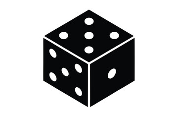 gambling dice icon vector icon silhouette