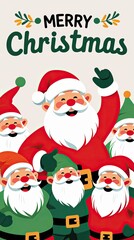 Fototapeta premium Festive Santa Claus Illustrations for a Joyful Christmas Season