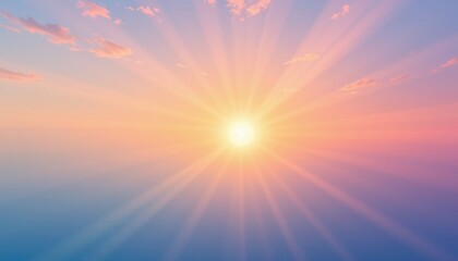 Naklejka premium a pastel sunrise gradient background a warm pastel sunrise gradient with subtle light flares, featuring gentle diagonal color flow, for mindfulness meditation digital artwork.