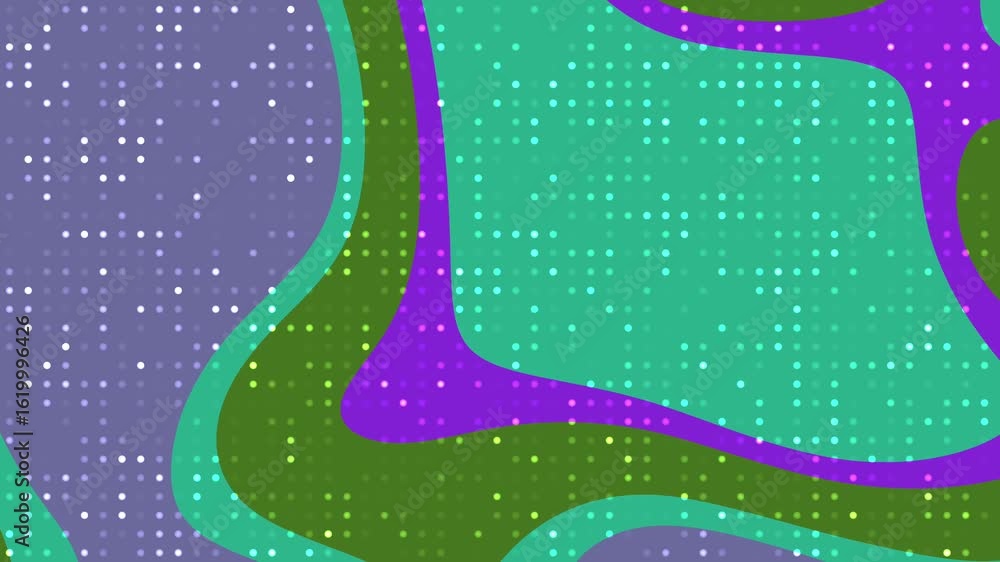 Poster abstracts liquid blink dot_ abstract flowing shapes animation with glowing dots creates a vibrant an