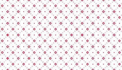 Geometric repeating pattern of small red diamonds