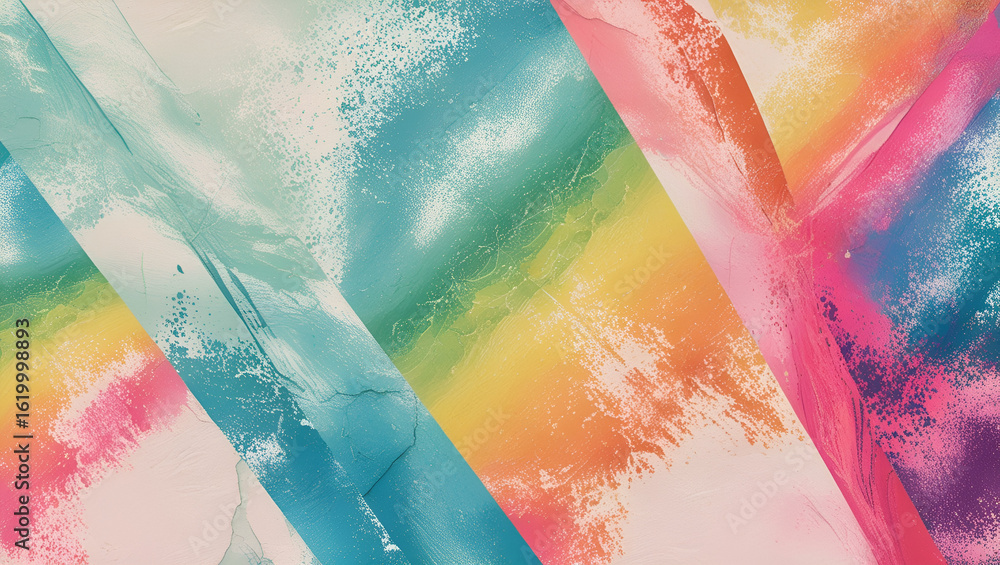 Poster colorful blended gradient with soft noise and risography-inspired grainy texture.