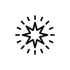Abstract starburst icon with radiant lines