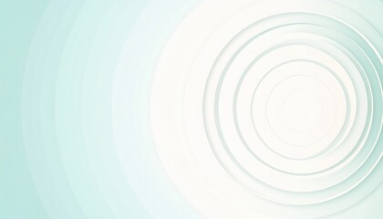 Abstract Light Blue Concentric Circle Design