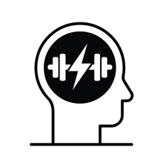 Brain power and strength symbolizing mental fitness