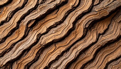 Closeup View Of Textured Tree Bark