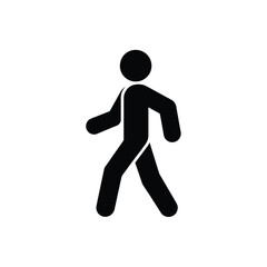 Silhouette of a person walking forward