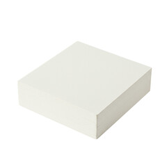 Naklejka premium Pristine cold press watercolor paper block, textured off-white, neatly bound with sharp edges on a seamless transparent studio background, shadowless lighting, high-angle product concept