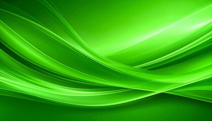Abstract green flowing waves