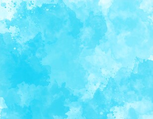Abstract light blue watercolor splatter