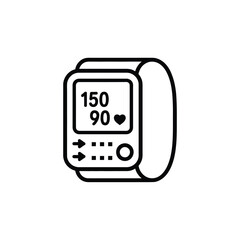 Digital blood pressure monitor icon