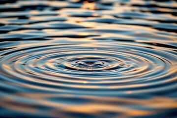 closeup of water ripples in a calm lake with soft reflections, meditative and peaceful abstract nature background, high clarity.