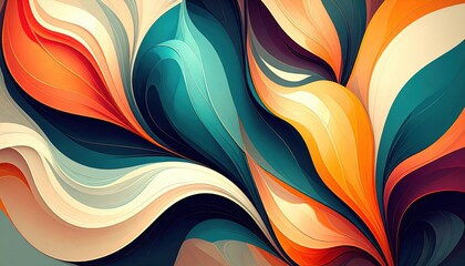 Abstract Colorful Flowing Design