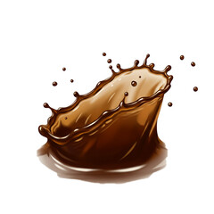 coffe splash vector isolated on white background 