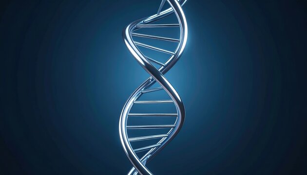 Abstract Glowing Dna Double Helix