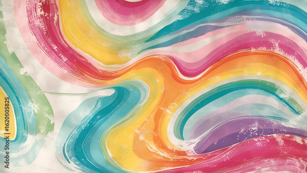 Poster multicolored gradient design with a vintage grainy risography texture for a textured visual appeal