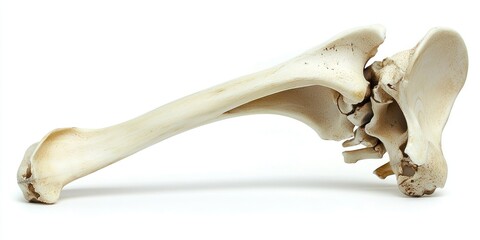 Fototapeta premium Anatomical scapula bone with smooth flat surface on white background