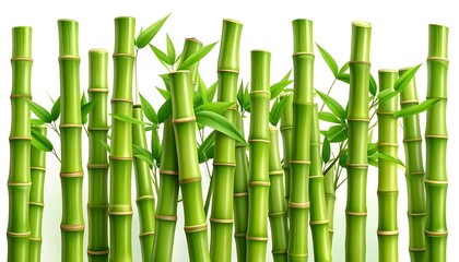 Realistic bamboo grove