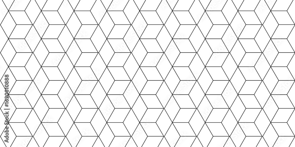 Poster abstract seamless pattern with hexagon square cube geometric pattern shapes grid metal element textu