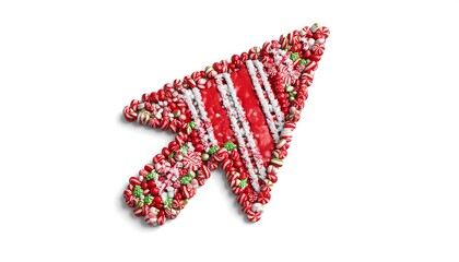 Festive candy arrow