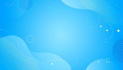 Abstract light blue background with flowing lines and circles