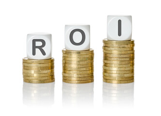Coin stacks with letter dice - ROI