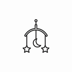 baby mobile stars icon sign vector