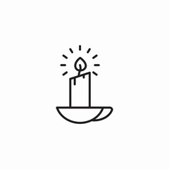 candle light icon sign vector