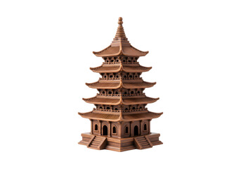 Pagoda on transparent background