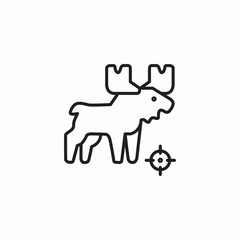 deer target icon sign vector