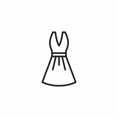 dress sleeveless elegant icon sign vector