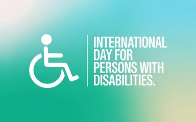 International day for persons with disabilities awareness graphic with wheelchair symbol