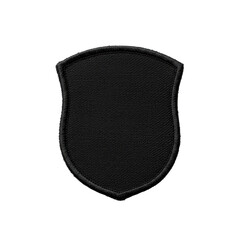 A pristine new sew-on patch, embroidered textile with a finely stitched merrowed border, isolated on a seamless transparent background under bright, diffuse studio light, commercial product