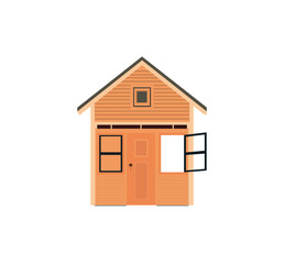 Vector minimalism house on white background