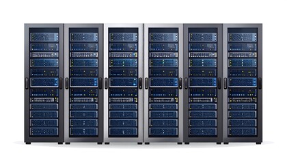 Row of server cabinets